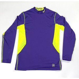 Nike PRO COMBAT Long Sleeve Shirt Mens M Hyperwarm Dri-Fit MAX 479925-531 Fitted
